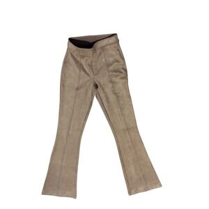 SPANX Faux Suede High Waist Bootcut Slimming Pants Dark Academia Boho|XS